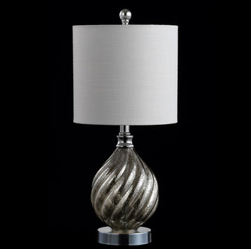 Lawrence 20.5" Glass/Metal LED Table Lamp - JONATHAN Y